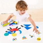 Дерев'яна мозаїка для дітей Монтессорі - Зображення 2